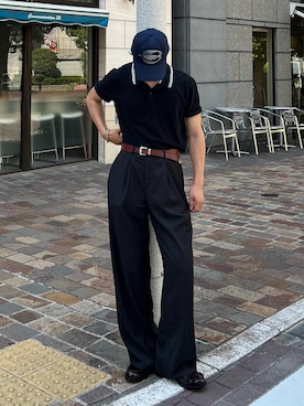 「アイテム（スラックス）」を使った、Harutoさん（メンズ・178cm）の夏コーディネート