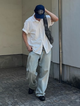 「CHARLES & KEITH（チャールズ & キース）のアイテム」を使った、Harutoさん（メンズ・178cm）の夏コーディネート