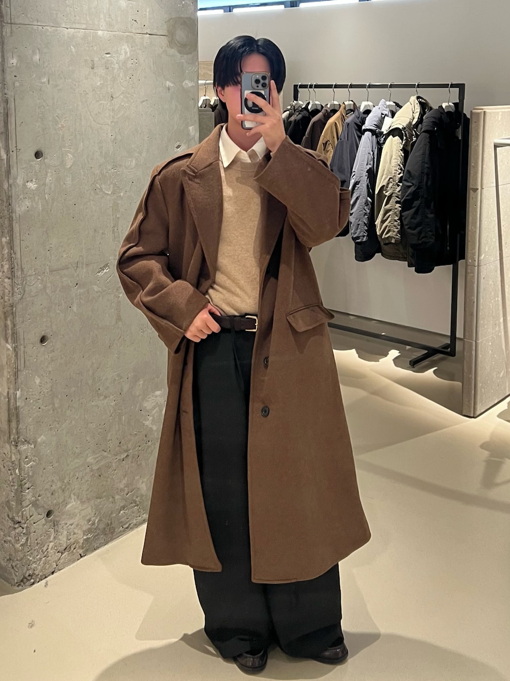 Outseam line long coat / アウトシームラインロングコートを使った