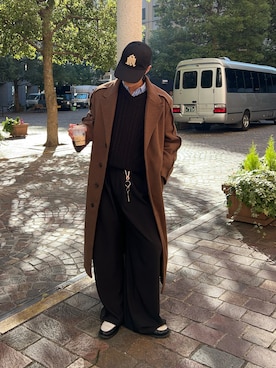 「アイテム（チェスターコート）」を使った、Harutoさん（メンズ・178cm・20代）の冬コーディネート