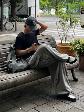 「アイテム（キャップ）」を使った、Harutoさん（メンズ・178cm・20代）の夏コーディネート