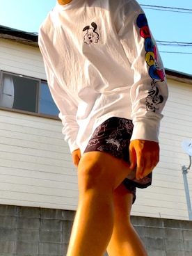 「STUSSY（ステューシー）のアイテム（パンツ、ブラック系）」を使った、k*iyaさん（メンズ・173cm）の春コーディネート