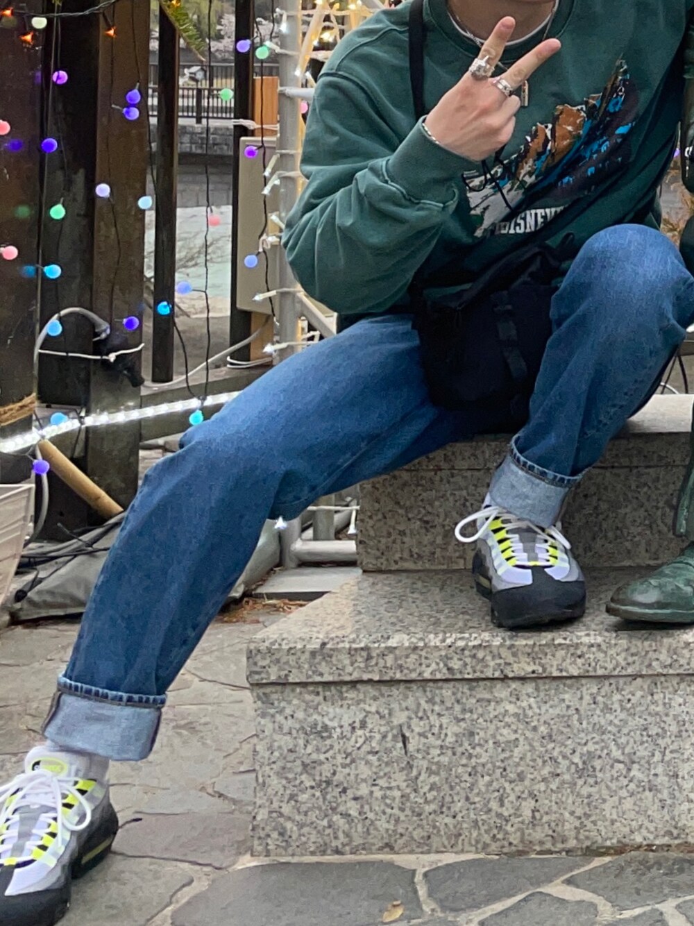 「韓国ファッション、古着コーデ、おしゃれさんと繋がりたい」｜「UNIQLOのデニムジーンズ＋（デニムパンツ、ブルー系）」を使った、uminchu_0907さん（メンズ・163cm）の夏コーディネートの1枚目の写真