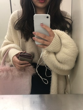 「MIUMIU」｜「アイテム（ジャケット/アウター）」を使った、FUKAさん（レディース・161cm）の冬コーディネート