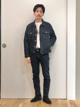 「EDWIN（エドウィン）のアイテム（ジャケット/アウター）」を使った、164164さん（メンズ・170cm）の秋コーディネート