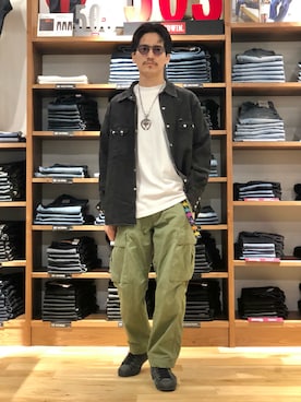 「※ALPHA（アルファ）のアイテム（パンツ）」を使った、164164さん（メンズ・170cm）の秋コーディネート