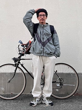 「アイテム（スウェットパンツ）」を使った、164164さん（メンズ・170cm）の冬コーディネート