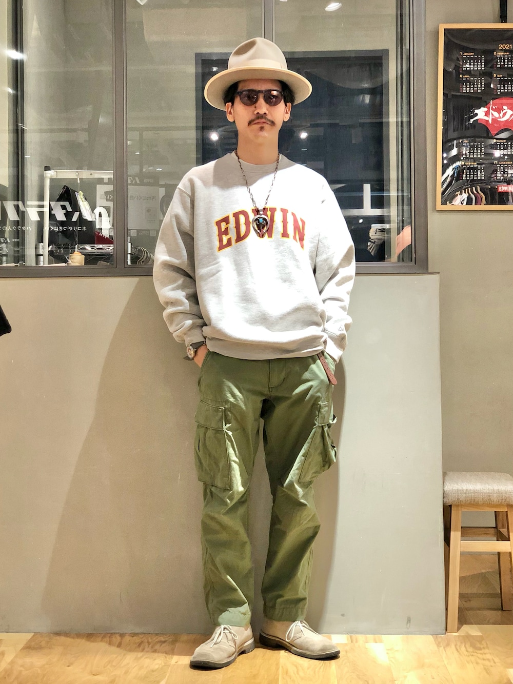 164164(Lee ルクア大阪店)｜STETSONのハットを使ったコーディネート - WEAR