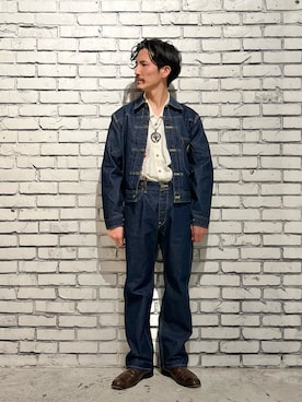 「春服みてみて」｜「アイテム（デニムジャケット）」を使った、164164さん（メンズ・170cm）の春コーディネート