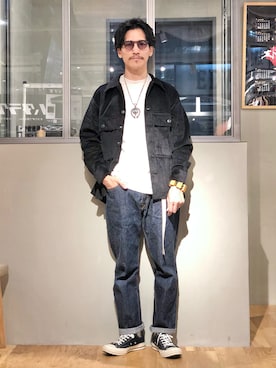「EDWIN（エドウィン）のアイテム（パンツ）」を使った、164164さん（メンズ・170cm）の秋コーディネート