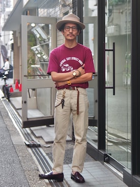 「Lee（リー）のアイテム」を使った、164164さん（メンズ・170cm）の夏コーディネート