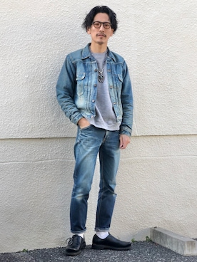 「Wrangler（ラングラー）のアイテム（ジャケット/アウター）」を使った、164164さん（メンズ・170cm）の冬コーディネート