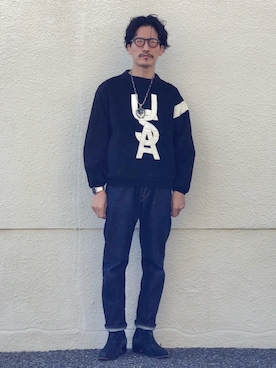 「EDWIN（エドウィン）のアイテム」を使った、164164さん（メンズ・170cm）の秋コーディネート