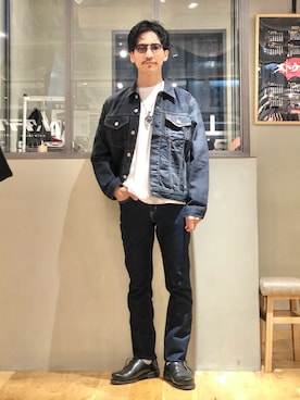 「EDWIN（エドウィン）のアイテム（ジャケット/アウター）」を使った、164164さん（メンズ・170cm）の秋コーディネート