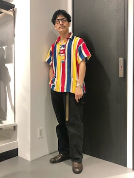 「N.HOOLYWOOD（N.ハリウッド）のアイテム（シューズ）」を使った、164164さん（メンズ・170cm）の夏コーディネート