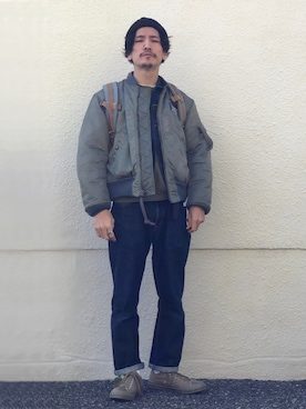 「EDWIN（エドウィン）のアイテム」を使った、164164さん（メンズ・170cm）の冬コーディネート