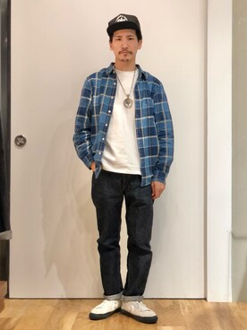 「EDWIN（エドウィン）のアイテム（パンツ）」を使った、164164さん（メンズ・170cm）の秋コーディネート