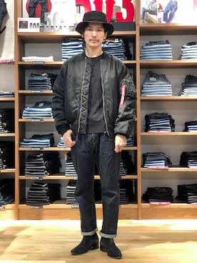 「EDWIN（エドウィン）のアイテム（パンツ）」を使った、164164さん（メンズ・170cm）の秋コーディネート