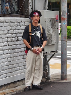 「Lee（リー）のアイテム」を使った、164164さん（メンズ・170cm）の夏コーディネート