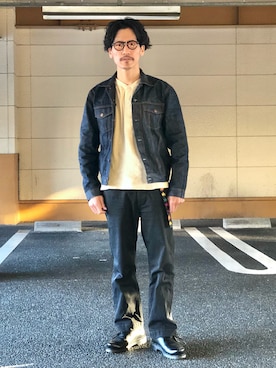 「EDWIN（エドウィン）のアイテム（ジャケット/アウター）」を使った、164164さん（メンズ・170cm）の秋コーディネート