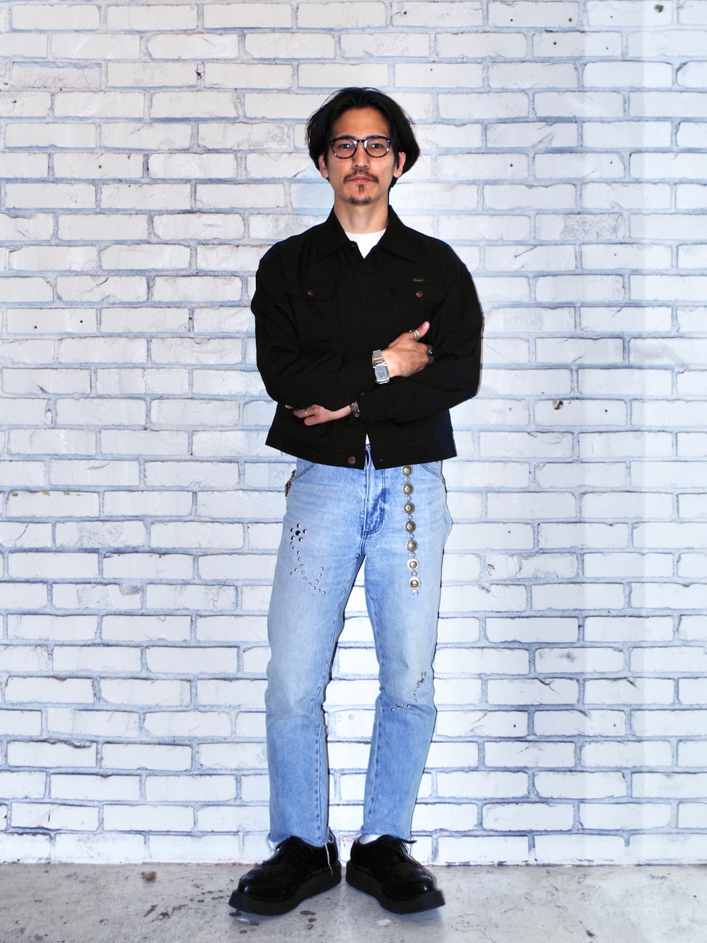 164164(Lee ルクア大阪店)｜Wranglerのデニムパンツを使った