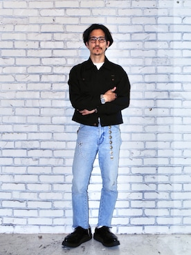 「Wrangler（ラングラー）のアイテム（その他アウター）」を使った、164164さん（メンズ・170cm）の春コーディネート