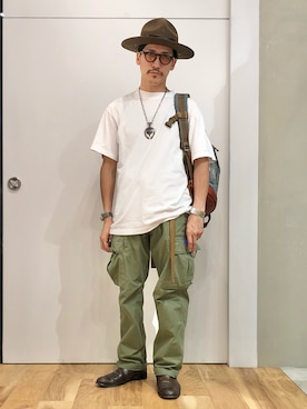「N.HOOLYWOOD（N.ハリウッド）のアイテム（シューズ）」を使った、164164さん（メンズ・170cm）の夏コーディネート
