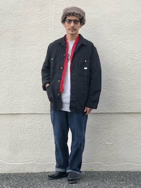 「Eddie Bauer（エディーバウアー）のアイテム（ベスト）」を使った、164164さん（メンズ・170cm）の冬コーディネート
