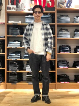 「EDWIN（エドウィン）のアイテム（パンツ）」を使った、164164さん（メンズ・170cm）の秋コーディネート