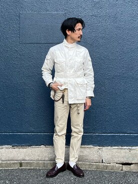 「Engineered Garments（エンジニアードガーメンツ）のアイテム（ジャケット/アウター）」を使った、164164さん（メンズ・170cm）の春コーディネート