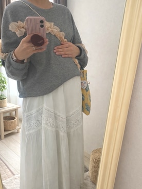 「idem（イデム）のアイテム（トップス）」を使った、akaneさん（レディース・158cm）の春コーディネート