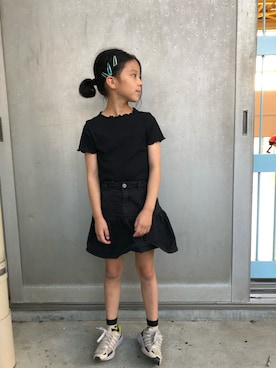 「H&M（エイチ・アンド・エム）のアイテム（スカート）」を使った、aaa2213oooさん（キッズ・130cm）の夏コーディネート