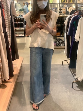 「WHEIR Bobson（ウェアボブソン）のアイテム」を使った、kinaさん（レディース・148cm）の夏コーディネート