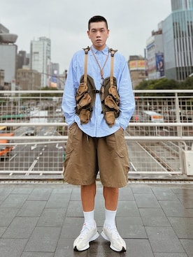 「kicks」｜李馬さん（メンズ・187cm）の春コーディネート