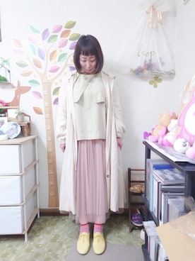 「Crisp（クリスプ）のアイテム（ジャケット/アウター）」を使った、ユーリさん（レディース・152cm）の春コーディネート