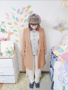「Crisp（クリスプ）のアイテム（トップス）」を使った、ユーリさん（レディース・152cm）の冬コーディネート