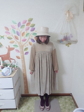 「RAGEBLUE（レイジブルー）のアイテム（帽子）」を使った、ユーリさん（レディース・152cm）の秋コーディネート