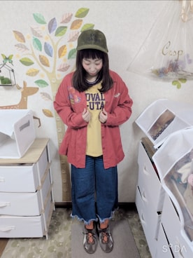 「Samansa Mos2（サマンサ モスモス）のアイテム（トップス）」を使った、ユーリさん（レディース・152cm）の春コーディネート