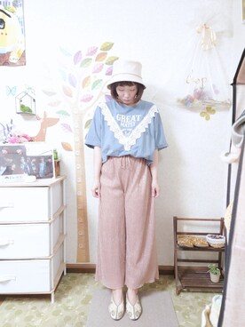 「RAGEBLUE（レイジブルー）のアイテム（帽子）」を使った、ユーリさん（レディース・152cm）の秋コーディネート