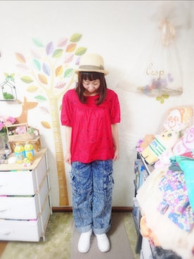 「JEANASIS（ジーナシス）のアイテム」を使った、ユーリさん（レディース・152cm）の夏コーディネート