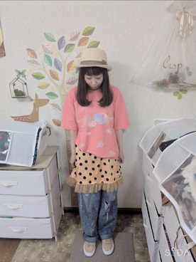 「HELLO.SANFRANCISCO（ハローサンフランシスコ）のアイテム」を使った、ユーリさん（レディース・152cm）の夏コーディネート