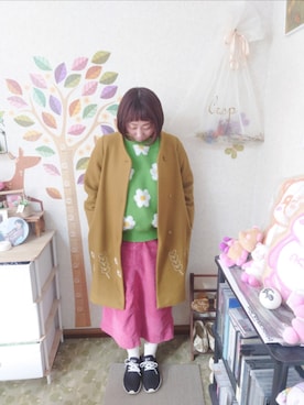 「POU DOU DOU（プードゥドゥ）のアイテム（ジャケット/アウター）」を使った、ユーリさん（レディース・152cm）の冬コーディネート