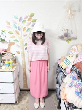 「Samansa Mos2（サマンサ モスモス）のアイテム」を使った、ユーリさん（レディース・152cm）の夏コーディネート