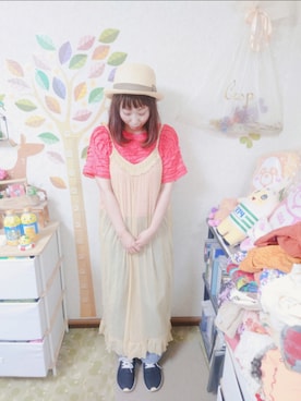 「w closet（ダブルクローゼット）のアイテム」を使った、ユーリさん（レディース・152cm）の夏コーディネート