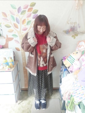 「kutir（クティール）のアイテム（ニット/セーター）」を使った、ユーリさん（レディース・152cm）の冬コーディネート