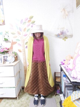 「RAGEBLUE（レイジブルー）のアイテム（帽子）」を使った、ユーリさん（レディース・152cm）の秋コーディネート