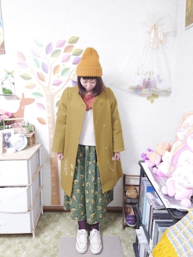 「POU DOU DOU（プードゥドゥ）のアイテム（ジャケット/アウター）」を使った、ユーリさん（レディース・152cm）の冬コーディネート