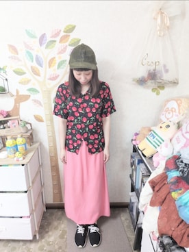 「MERLOT（メルロー）のアイテム（スカート）」を使った、ユーリさん（レディース・152cm）の秋コーディネート