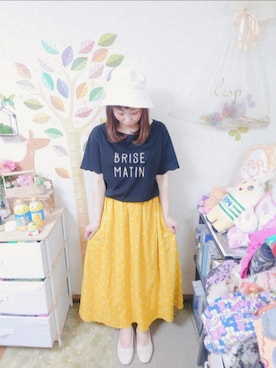 「MERLOT（メルロー）のアイテム（スカート）」を使った、ユーリさん（レディース・152cm）の夏コーディネート
