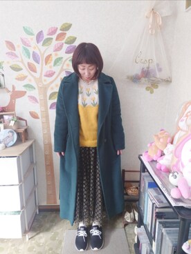 「MERLOT（メルロー）のアイテム（ニット/セーター）」を使った、ユーリさん（レディース・152cm）の冬コーディネート